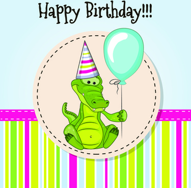 Happy birthday baby greeting cards vector Free vector in Encapsulated ...