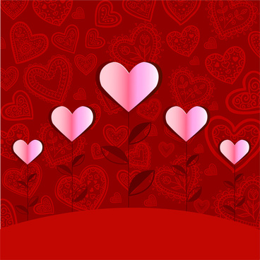 Free Hearts Background Vector Free vector in Encapsulated PostScript ...