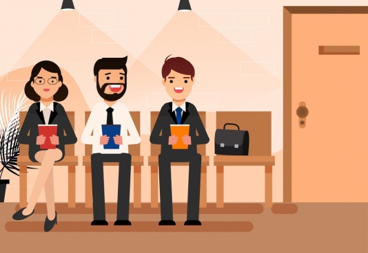 job-interview-background-candidate-icon-cartoon-character-free-vector