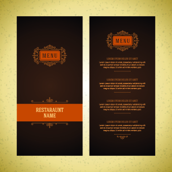 Restaurant menu background vector set Free vector in Encapsulated ...