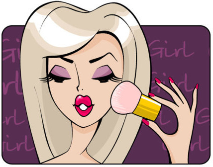 Image result for woman cosmetic cartoon