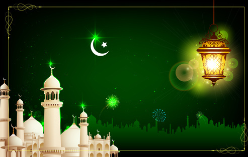 Vector ramadan background mosque free vector download 