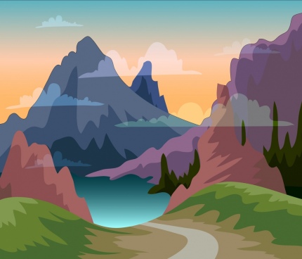 Abstract Mountains Landscape Free Vector Download 17 661 Free Vector For Commercial Use Format Ai Eps Cdr Svg Vector Illustration Graphic Art Design