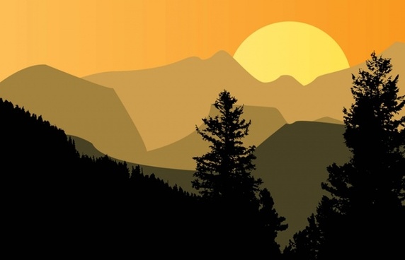 Free Free 204 Mountain Sunset Svg SVG PNG EPS DXF File