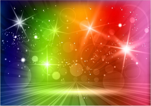 Multicolored light effects banner background free vector download