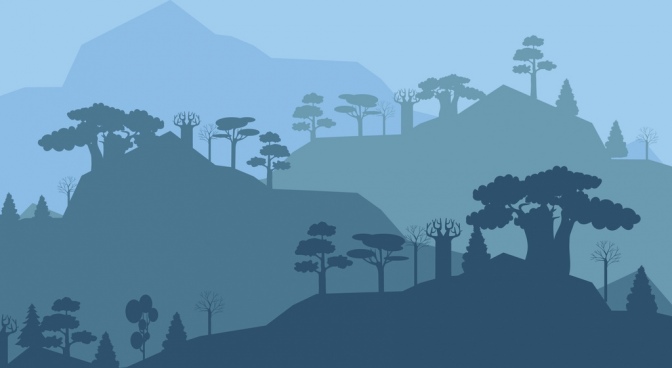 Free Free 130 Mountain Range With Trees Svg SVG PNG EPS DXF File