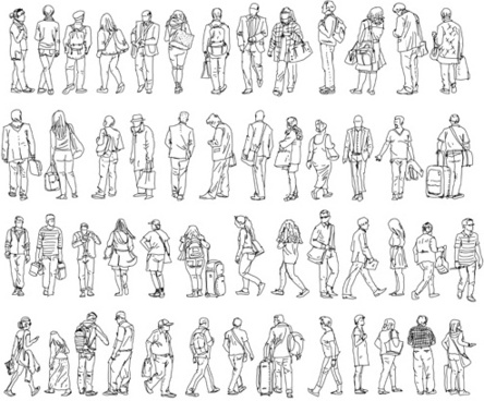People outline free vector download (16,936 Free vector) for commercial