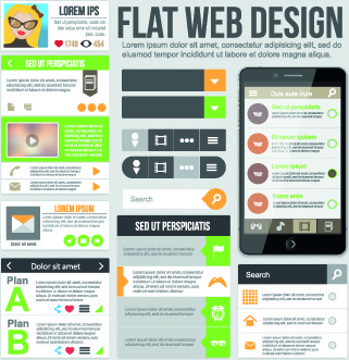 Phone website template vector set Free vector in Encapsulated