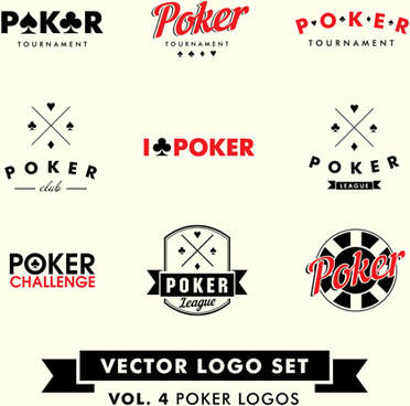 Poker logo vector icon