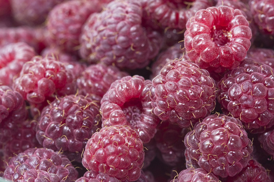 raspberries close