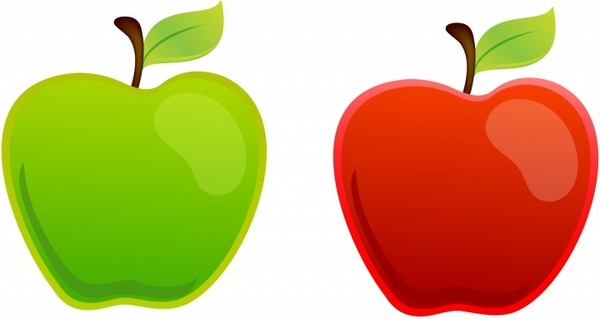 green to red apple color test