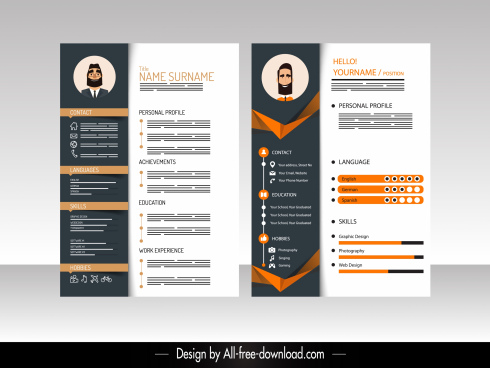 Vector Resume Templates Free Vector Download 21 659 Free