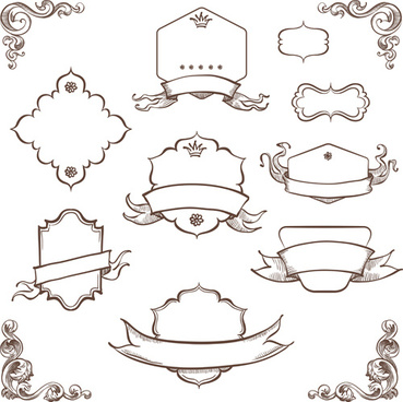 Hand Drawn Vector Ribbon Banner Free Vector Download 20 052 Free
