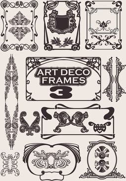 Retro style frames with ornament vector Free vector in Encapsulated