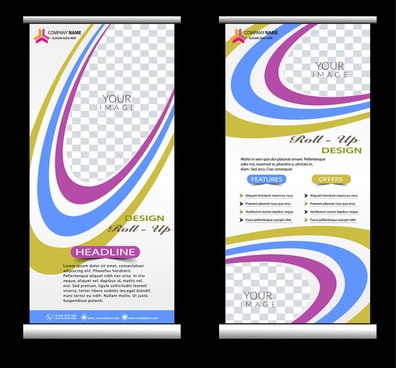 Roll Up Banner Template Free Vector Download 34 584 Free Vector For Commercial Use Format Ai Eps Cdr Svg Vector Illustration Graphic Art Design