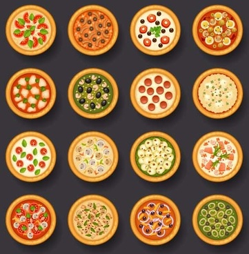 Round table pizza 4 Free vector in Encapsulated PostScript eps ( .eps ...