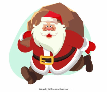 Santa claus vector illustration Free vector in Adobe Illustrator ai ...