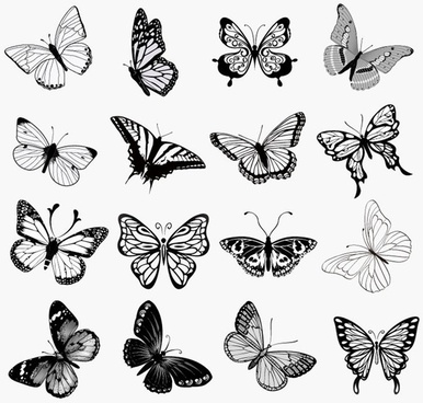 Free 274 Flying Butterfly Silhouette Svg SVG PNG EPS DXF File