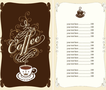 Cafe bar restaurant menu with classical border Free vector in Adobe ...