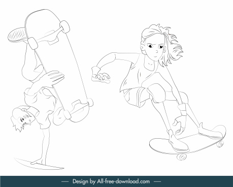 Free Skateboard Vector Images Free Vector Download 142 Free Vector For Commercial Use Format Ai Eps Cdr Svg Vector Illustration Graphic Art Design