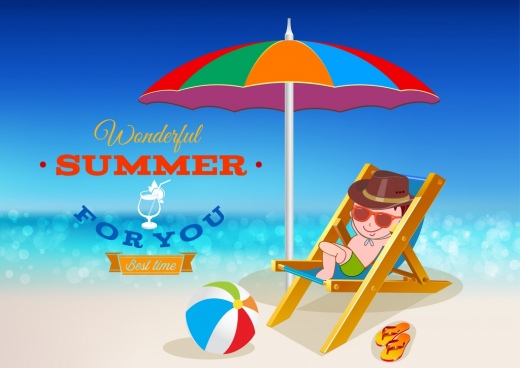 Beach Chair With Umbrella Svg