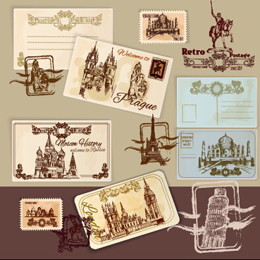 Vintage Travel Postcards Free Vector Download 11 864 Free Vector For Commercial Use Format Ai Eps Cdr Svg Vector Illustration Graphic Art Design