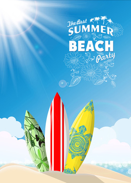 Summer beach background 02 vector Free vector in Encapsulated ...