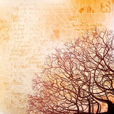 tree silhouette background vector