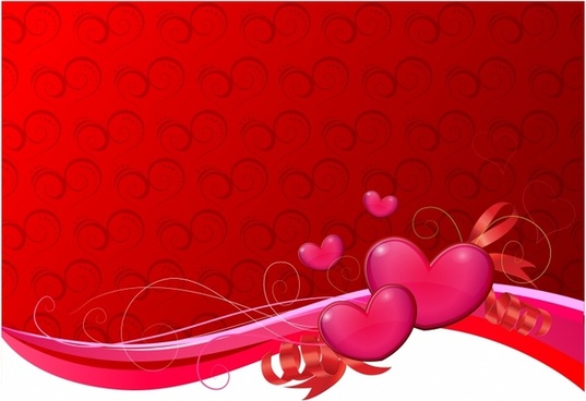 Seamless Elegant Valentine background Free vector in Adobe Illustrator ...