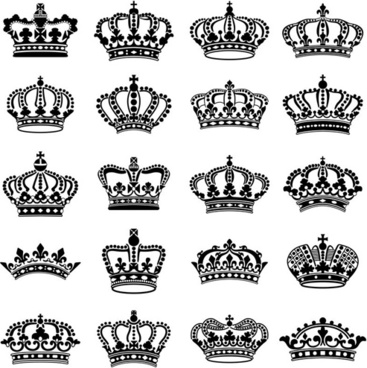 Download Queen crown silhouette set free vector download (24,316 ...