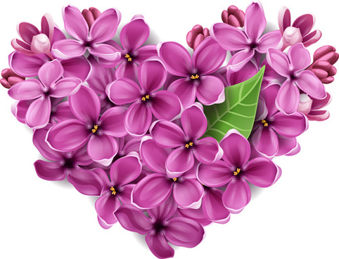 free download clipart flower heart