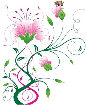 Free vector seamless flower floral art Free vector in Encapsulated ...