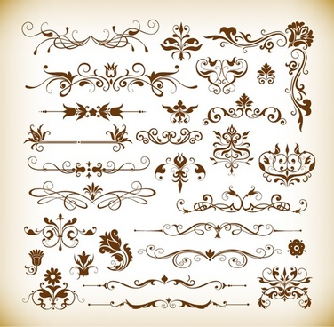 Swirl Floral Vector, photoshop eps swirl floral vector, flower vector ...