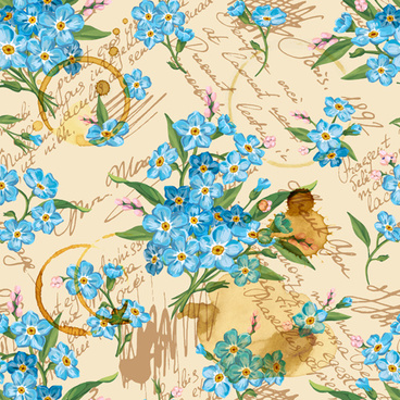 Vintage flower wallpaper pattern free