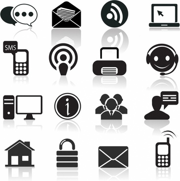 Communication Icons Free Vector In Adobe Illustrator Ai Ai