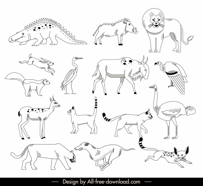 Line Wild Animal Drawings Free Vector Download 106 523 Free Vector For Commercial Use Format Ai Eps Cdr Svg Vector Illustration Graphic Art Design