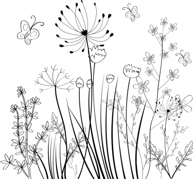 Flower Border Line Black White Free Vector Download 34 364 Free