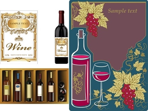 Wine Bottle Label Template Free Download from images.all-free-download.com
