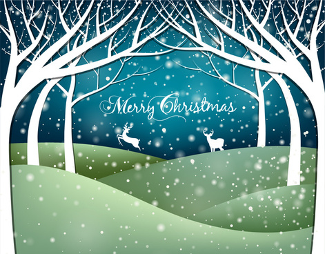 Download Christmas Winter Forest Scene Free Vector Download 9 296 Free Vector For Commercial Use Format Ai Eps Cdr Svg Vector Illustration Graphic Art Design