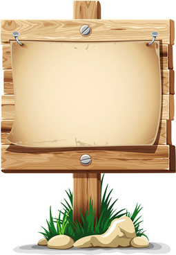Coconut tree and wooden boards vector Free vector in Adobe Illustrator ...