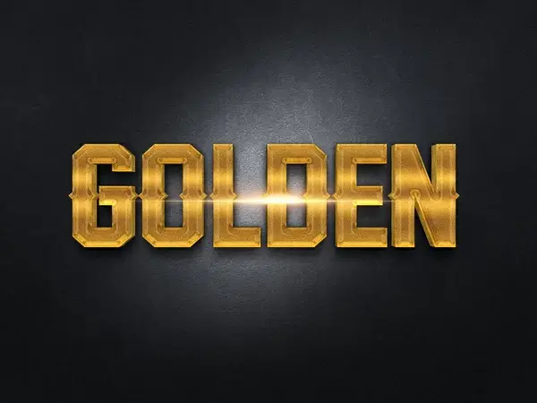 033d gold text effect 2 preview 