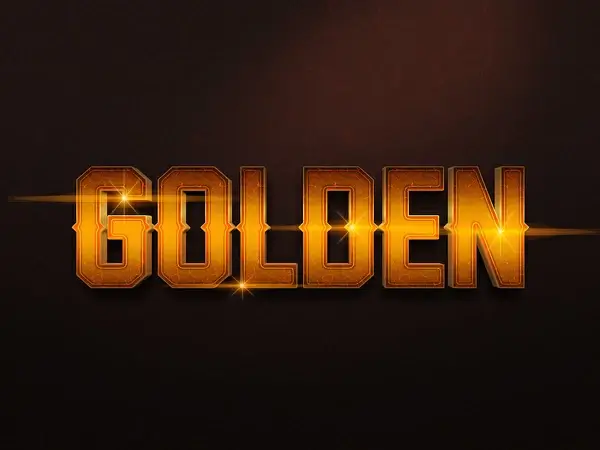 063d gold text effect 1 preview