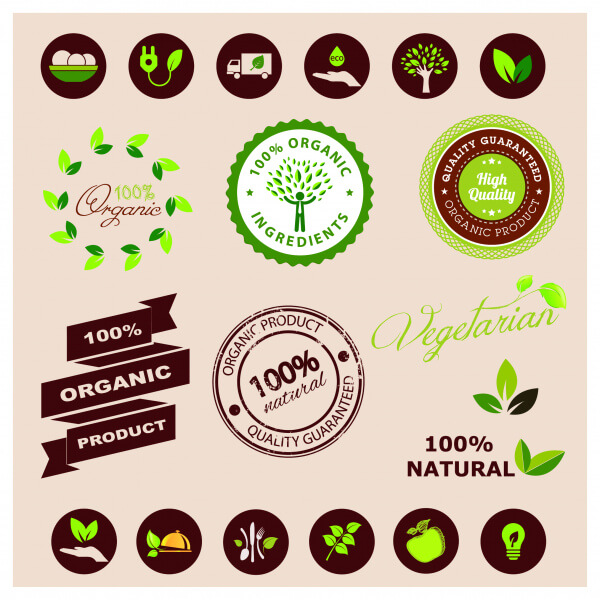 100 nature organic label