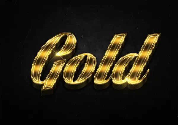 10 3d shiny gold text effects preview 