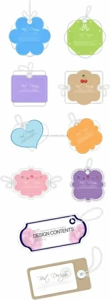 10 lovely label tag vector