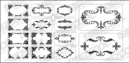 12 cards with exquisite lace elements of material