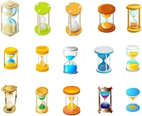 15 Free Vector hourglass