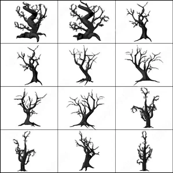 15 spooky tree brush