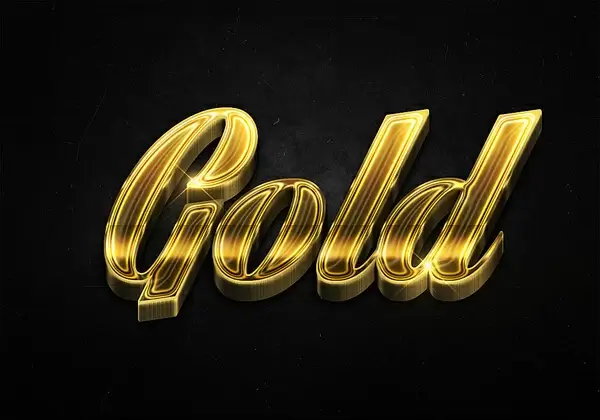 1 3d shiny gold text effects preview 