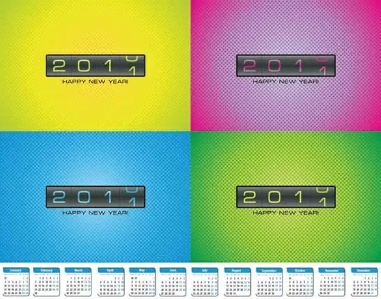 2011 calendar templates digits clock motion design